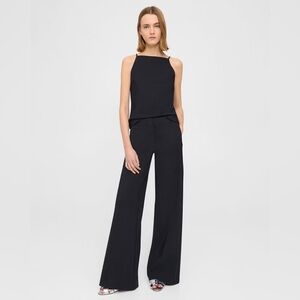 Theory Precision Ponte High-Waisted Flare Dress Pants Black